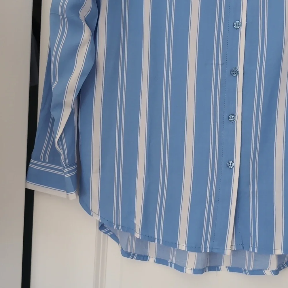 NWOT Striped Button Up Work Shirt
